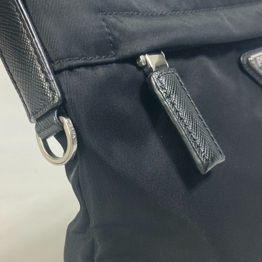 PRADA Shoulder Bag 2VH055 Nylon black With logo Triangle logo plate mens Used Authentic