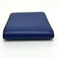 LOUIS VUITTON Folded wallet M30565 Taiga Leather blue Taiga Portefeuille mens Used Authentic