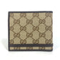 GUCCI Folded wallet 245773 GG canvas beige GG Horsebit Women Used Authentic