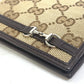 GUCCI Folded wallet 245773 GG canvas beige GG Horsebit Women Used Authentic