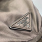 PRADA Backpack Satin Brown type With logo Triangle logo plate
