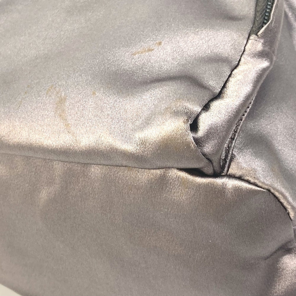 PRADA Backpack Satin Brown type With logo Triangle logo plate