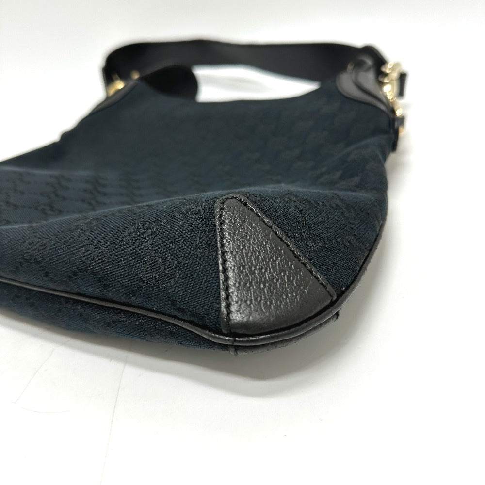 GUCCI Handbag 145826 GG canvas / leather black GG Horsebit Women Used Authentic