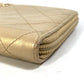 CHANEL Long Wallet Purse Calfskin gold COCO Mark CC Matrasse quilting Women Used Authentic