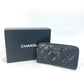 CHANEL Long Wallet Purse lambskin black COCO Mark CC Matrasse quilting Women Used Authentic