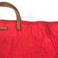 GUCCI Tote Bag 286198 Nylon Red GG pattern Large tote Women Used Authentic
