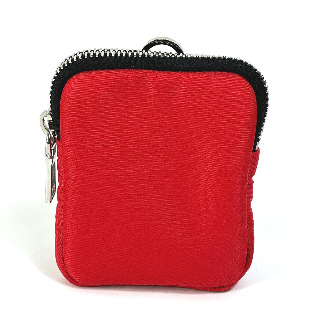 PRADA Pouch 2NA026 Nylon Red Triangle logo plate TESSUTO SOFT mens Used Authentic