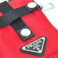 PRADA Pouch 2NA026 Nylon Red Triangle logo plate TESSUTO SOFT mens Used Authentic