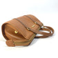 BURBERRY Handbag leather Brown logo Inner check Women Used Authentic
