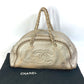 CHANEL Shoulder Bag A31405 leather Champagne Gold CC COCO Mark Mini Boston Duffel bag Luxury line Women Used Authentic