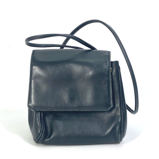 Dior Shoulder Bag leather black pochette bag purse Women Used Authentic