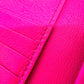 BALENCIAGA Folded wallet leather pink logo Ville Women Used Authentic