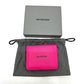 BALENCIAGA Folded wallet leather pink logo Ville Women Used Authentic