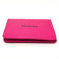 BALENCIAGA Folded wallet leather pink logo Ville Women Used Authentic