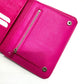 BALENCIAGA Folded wallet leather pink logo Ville Women Used Authentic
