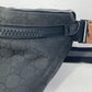 GUCCI Waist bag 449182 Nylon black GG Belt bag Shoulder Bag mens Used Authentic