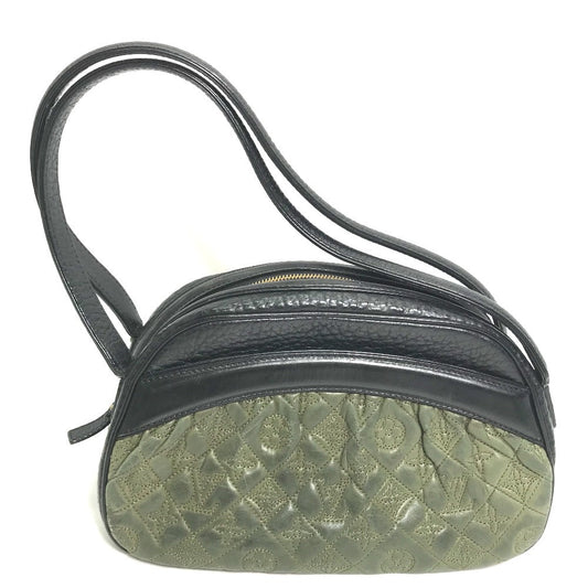 LOUIS VUITTON Handbag M95107 leather Khaki / Black Monogram Vienna Clara Women Used Authentic