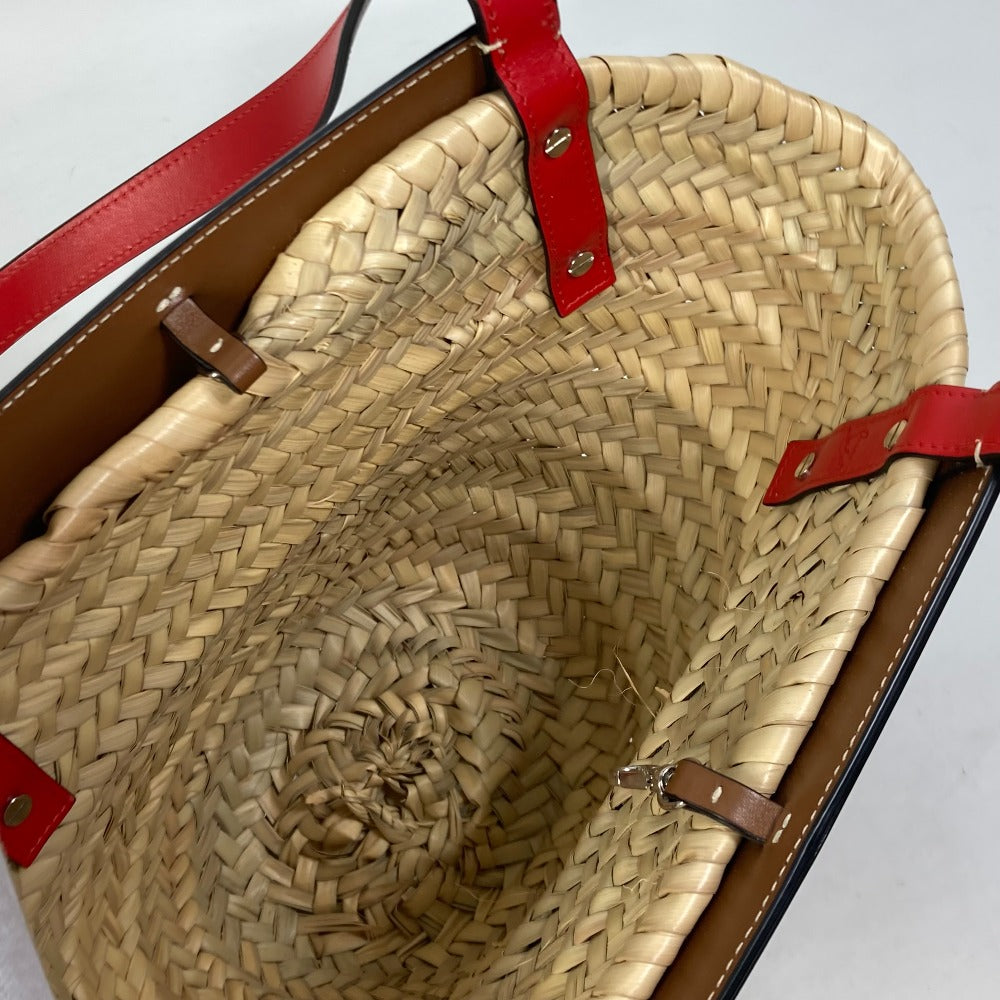 Christian Louboutin Handbag 1215226 Raffia leather beige basket bag basket bag basket