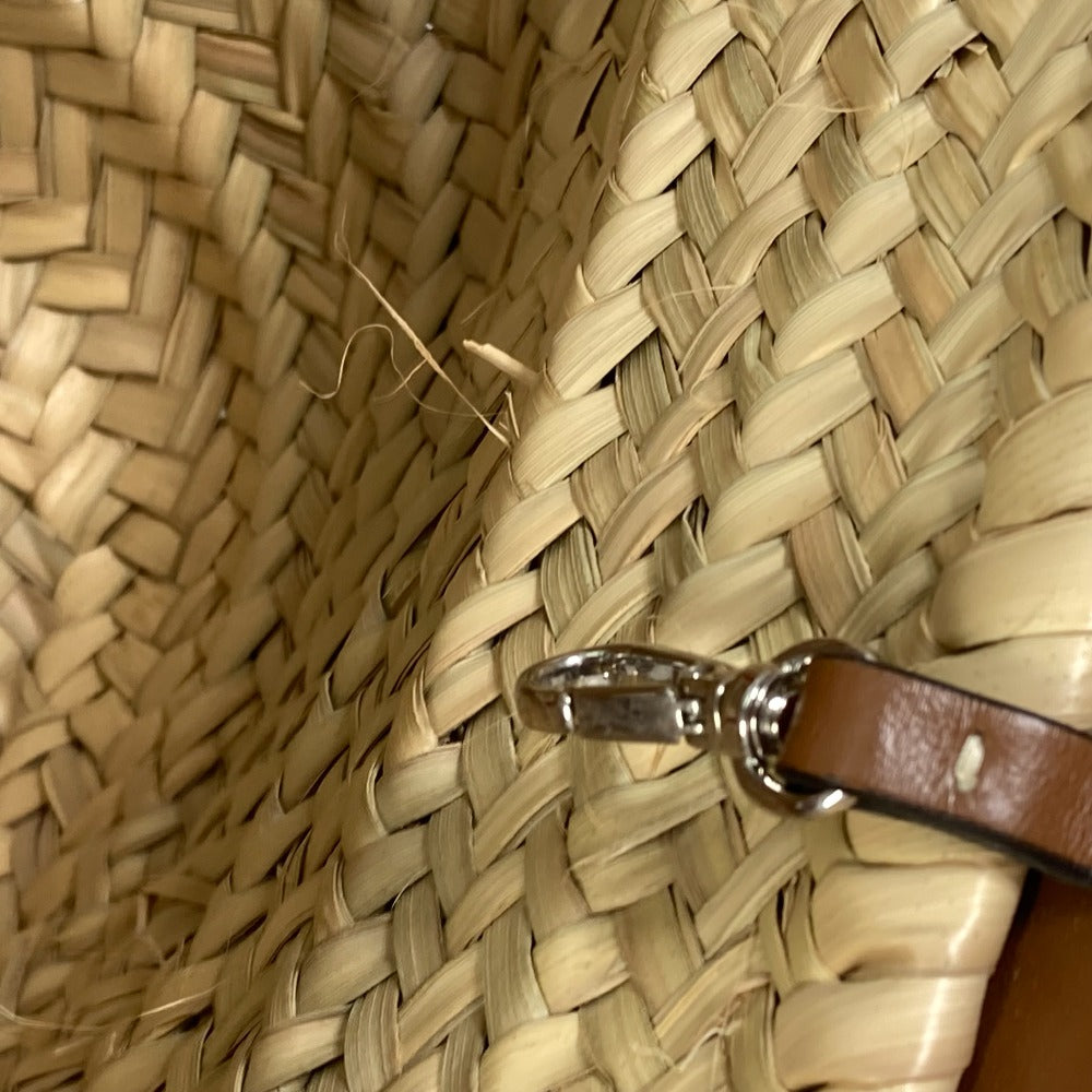 Christian Louboutin Handbag 1215226 Raffia leather beige basket bag basket bag basket
