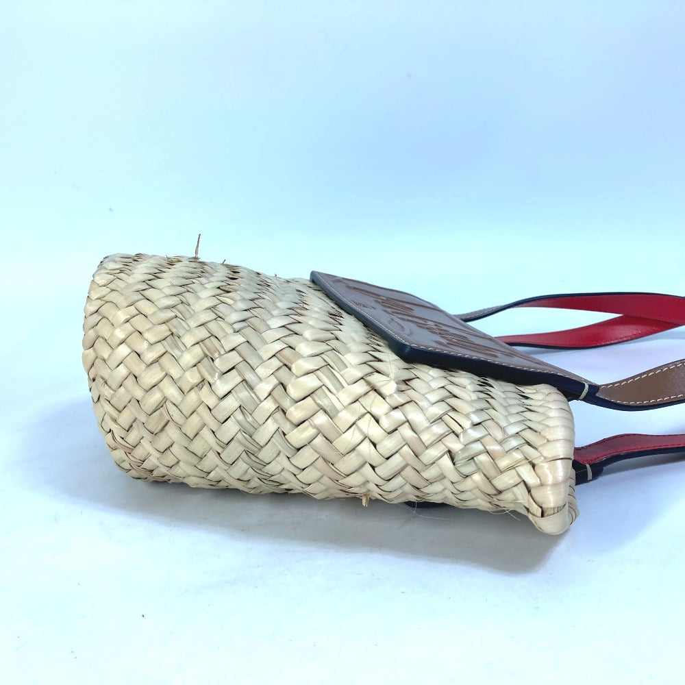 Christian Louboutin Handbag 1215226 Raffia leather beige basket bag basket bag basket