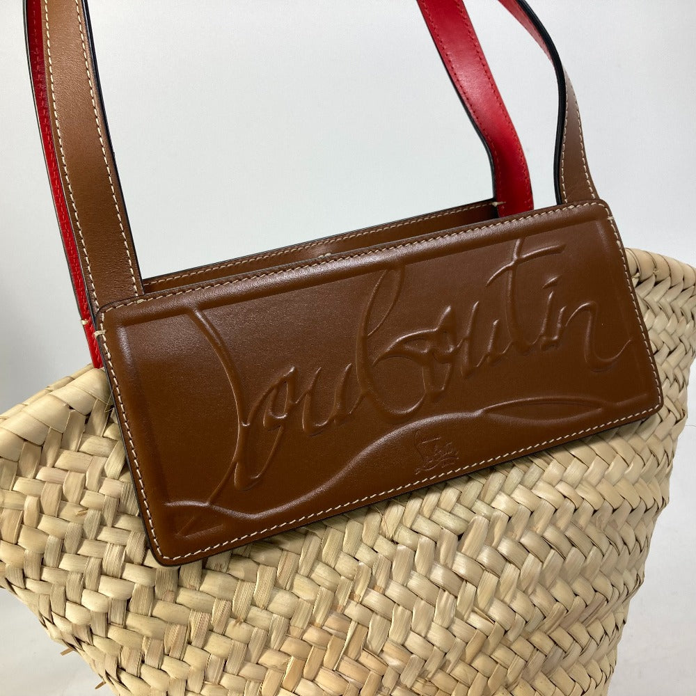 Christian Louboutin Handbag 1215226 Raffia leather beige basket bag basket bag basket