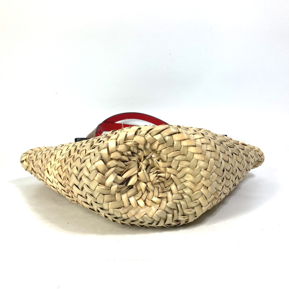 Christian Louboutin Handbag 1215226 Raffia leather beige basket bag basket bag basket