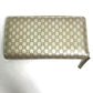 GUCCI Long Wallet Purse 388680 Sima leather gold Guccisima Zip Around mens Used Authentic