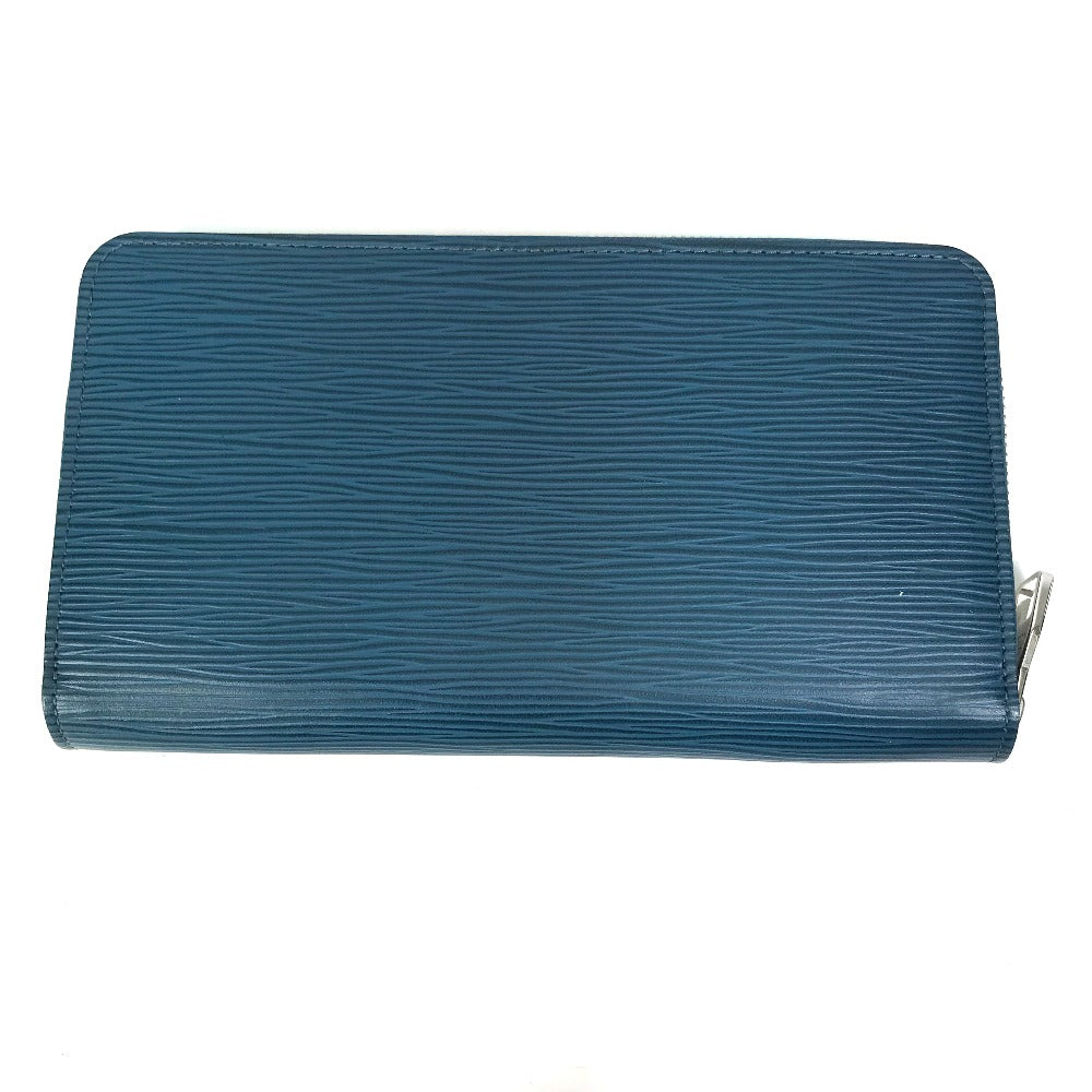 LOUIS VUITTON Long Wallet Purse M60619 Epi Leather Navy Epi Zippy Organizer mens Used Authentic