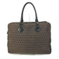 FENDI Handbag Canvas / leather Brown Zucchino Women Used Authentic