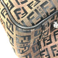 FENDI Handbag Canvas / leather Brown Zucchino Women Used Authentic