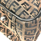 FENDI Handbag Canvas / leather Brown Zucchino Women Used Authentic