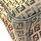 FENDI Handbag Canvas / leather Brown Zucchino Women Used Authentic