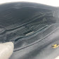 PRADA Clutch bag saffiano leather black Triangle logo plate Women Used Authentic