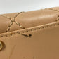 CHANEL Handbag leather beige CC COCO Mark Wild stitch Women Used Authentic