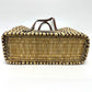 LOEWE Tote Bag Straw / leather beige square anagram Straw bag Women Used Authentic