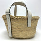 LOEWE Handbag 327.02.S92 Straw / leather beige anagram Straw bag Women Used Authentic