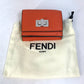 FENDI Trifold wallet 8M0426 leather Orange Peekaboo Women Used Authentic
