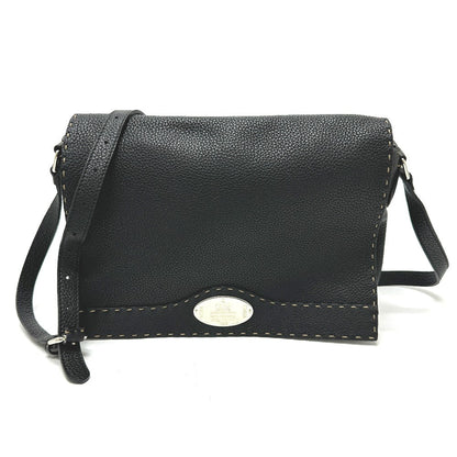 FENDI Shoulder Bag 8BT116 leather black Celeria unisex(Unisex) Used Authentic