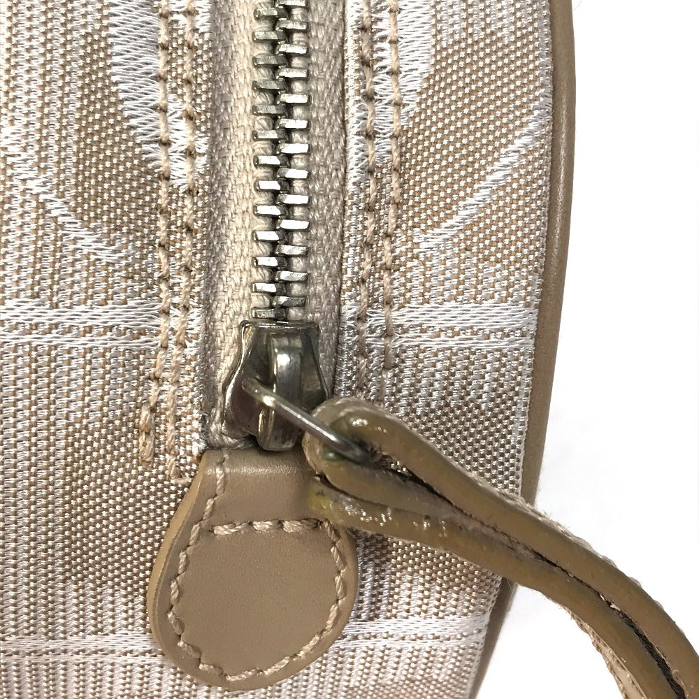 CHANEL Pouch A17682 canvas beige COCO Mark New travel line Women Used Authentic
