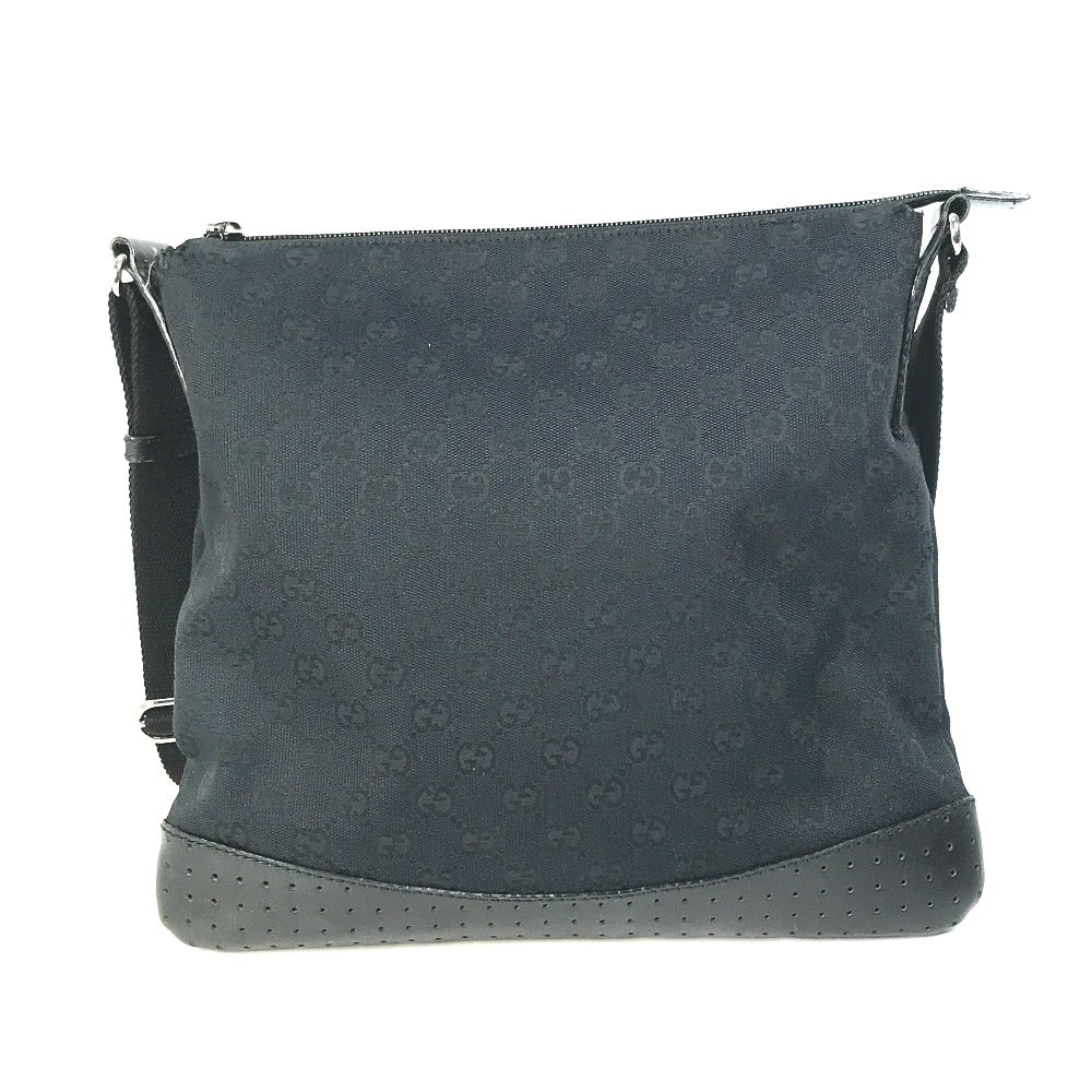 GUCCI Shoulder Bag 145857 GG canvas black GG Women Secondhand Authentic