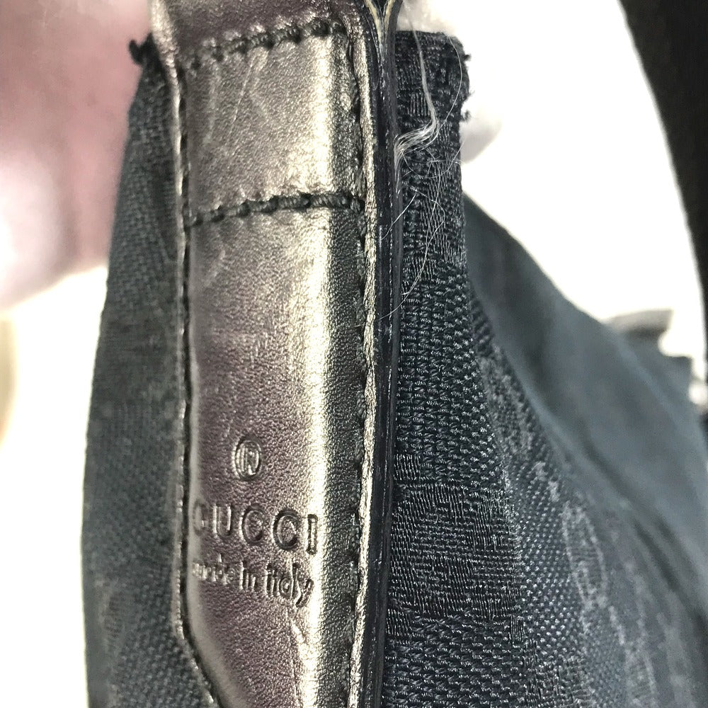 GUCCI Shoulder Bag 145857 GG canvas black GG Women Secondhand Authentic