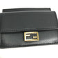 FENDI Coin case 8M0423 leather black baguette card holder Women Used Authentic