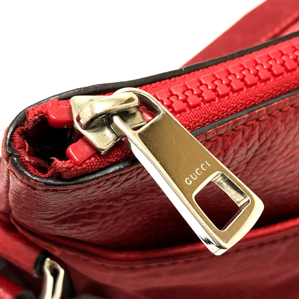 GUCCI Shoulder Bag 510342 Nylon / leather Red GG Women Used Authentic
