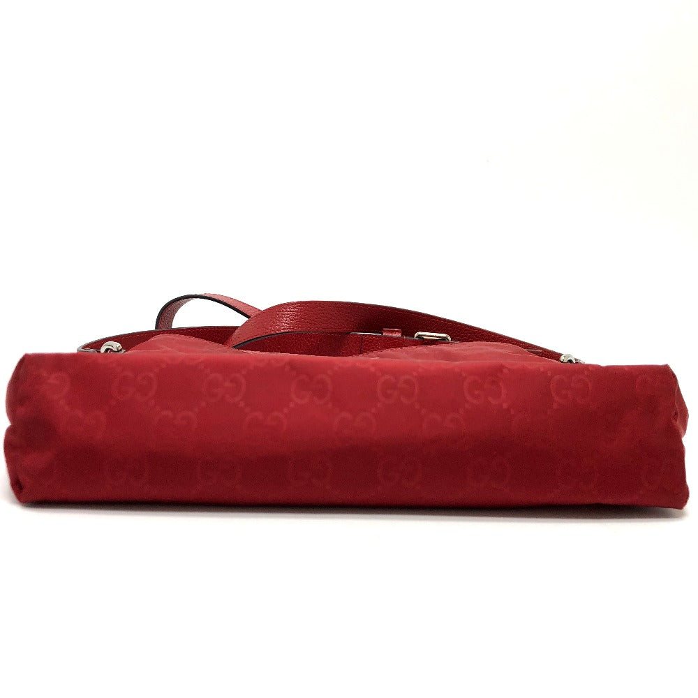 GUCCI Shoulder Bag 510342 Nylon / leather Red GG Women Used Authentic