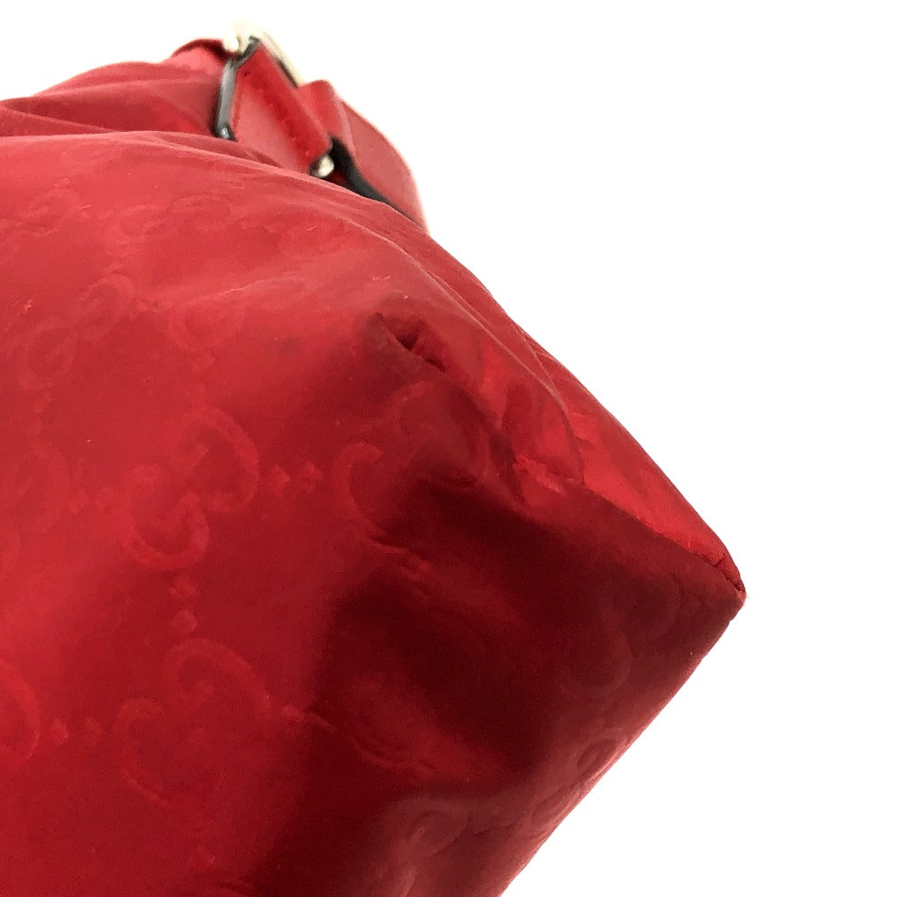 GUCCI Shoulder Bag 510342 Nylon / leather Red GG Women Used Authentic