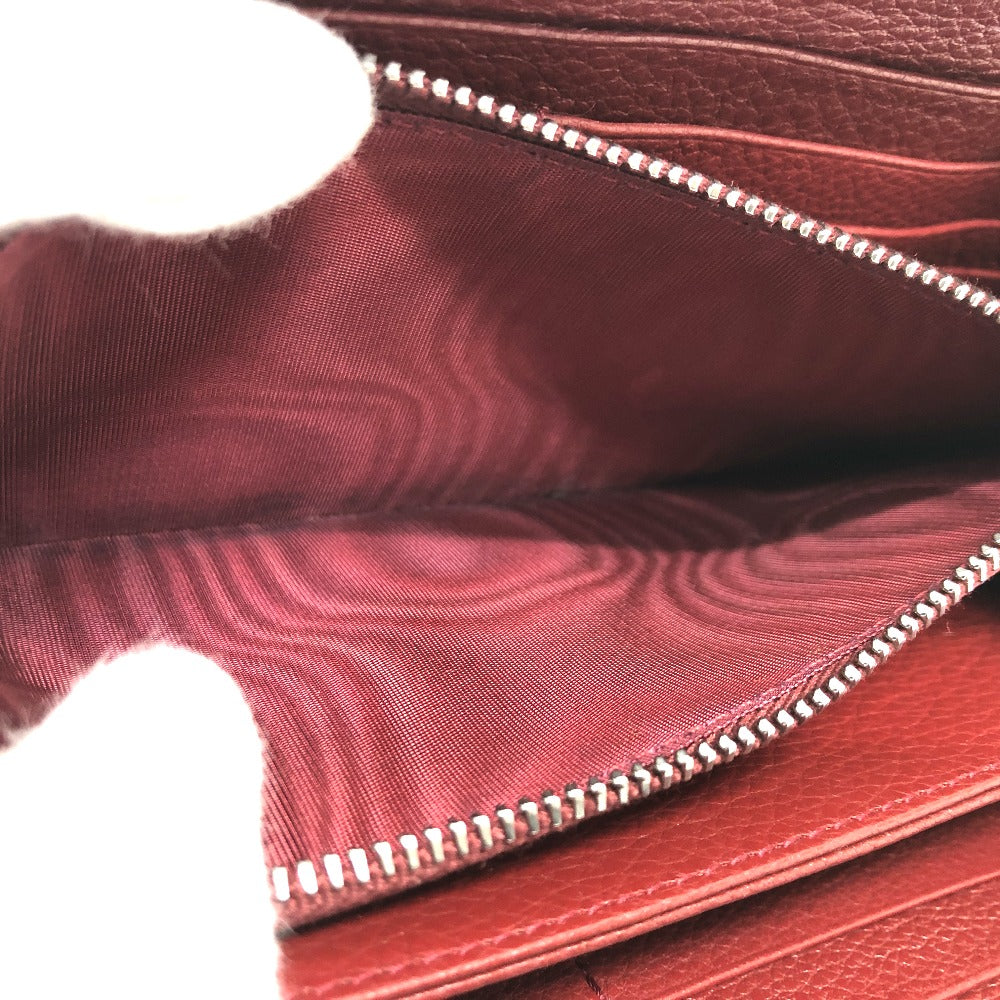 PRADA Long Wallet Purse 2ML317 leather Red type logo gradient Zip Around mens Used Authentic