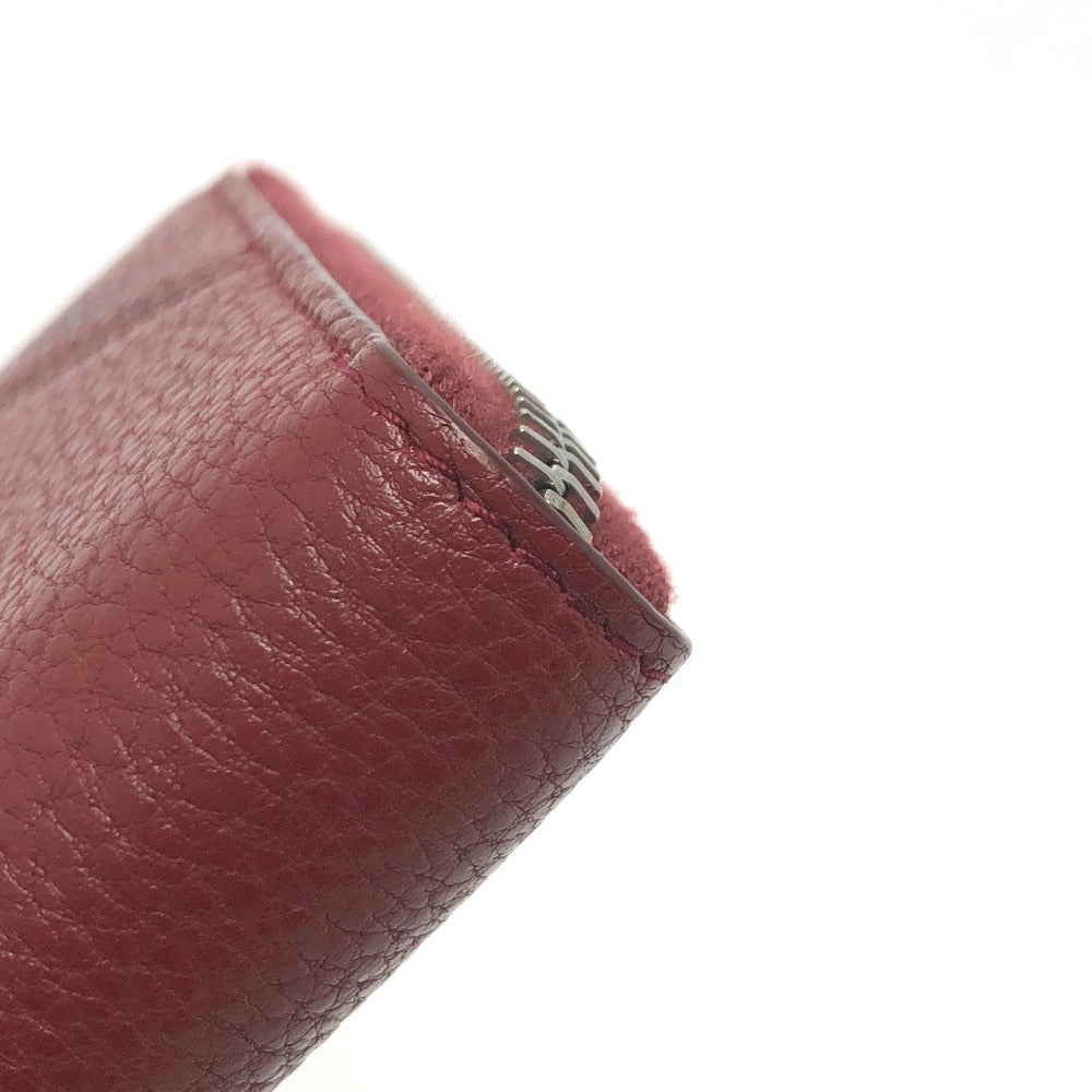 PRADA Long Wallet Purse 2ML317 leather Red type logo gradient Zip Around mens Used Authentic