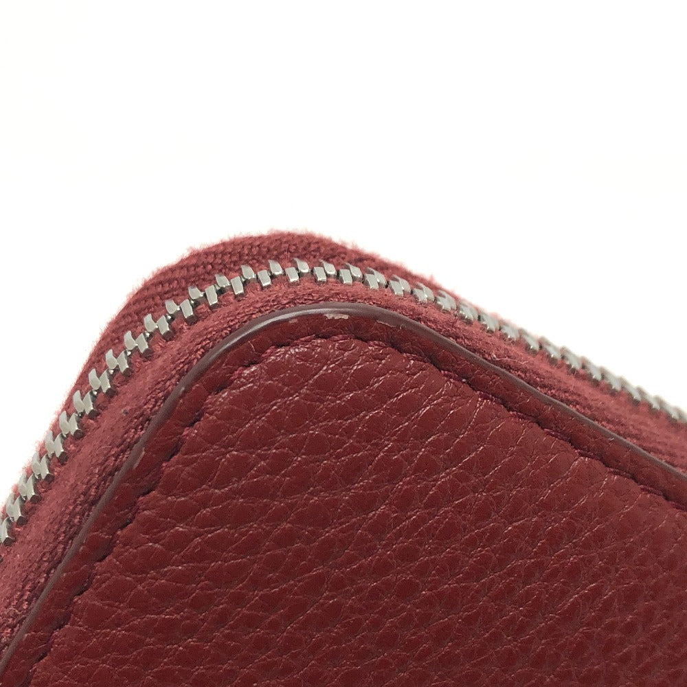 PRADA Long Wallet Purse 2ML317 leather Red type logo gradient Zip Around mens Used Authentic