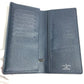 LOUIS VUITTON Long Wallet Purse M30662 Taiga Leather blue Taiga Portefeuille Braza mens Used Authentic