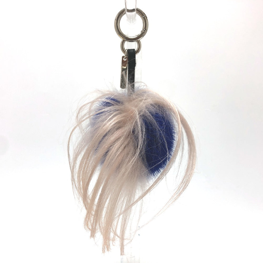 FENDI Bag charm fur blue Bag Bugs Bonbon charm